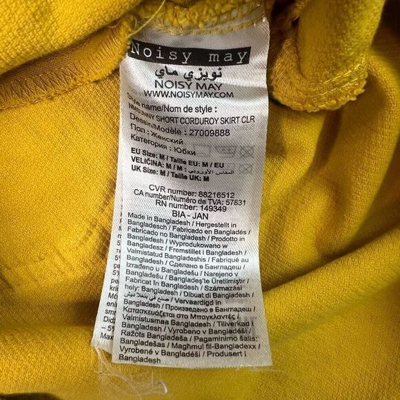 Noisy May Mini Skirt A-Line Womens Size M Corduroy Button Front Autumn Retro - Picture 4 of 10